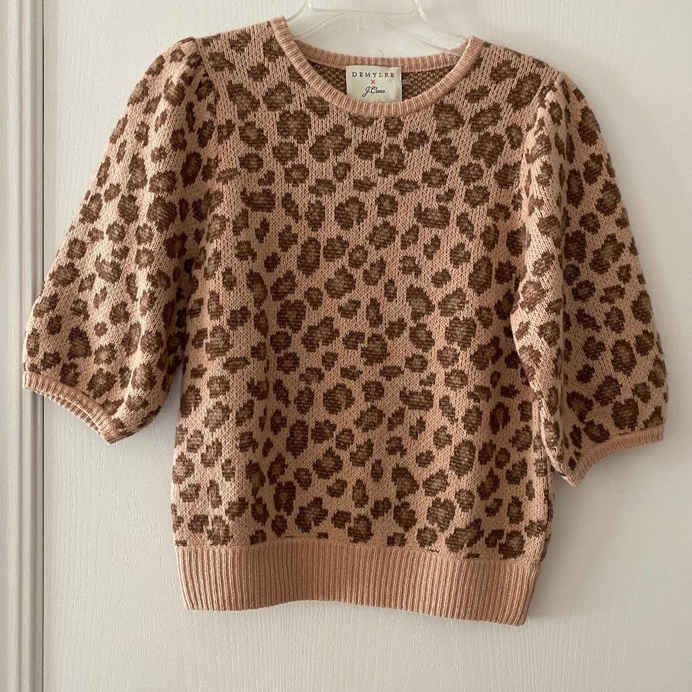 demylee x j crew animal print pullover sweater